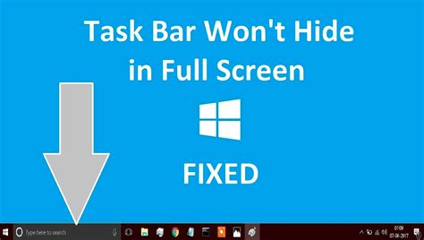 Windows 10 Taskbar Not Disappearing Rotalbum