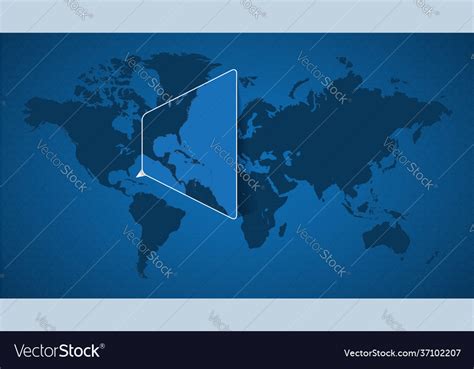 Detailed World Map With Pinned Enlarged Map Vector Image