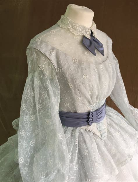 1850s Victorian Day Dress Vestito Storico Vestiti Da Giorno Abiti Di Epoca Vittoriana