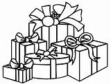 Coloring Gift Presents Boxes sketch template