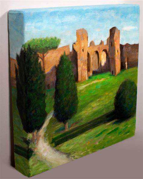 Gav Banns Baths Of Caracalla Italy Rome Painting Oil On Canvas For