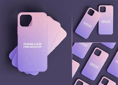 Free Iphone 13 Phone Case Mockup Psd Set In 2022 Free Iphone Iphone