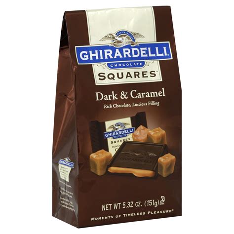 Ghirardelli Dark And Sea Salt Caramel Chocolate Squares 532 Oz Food
