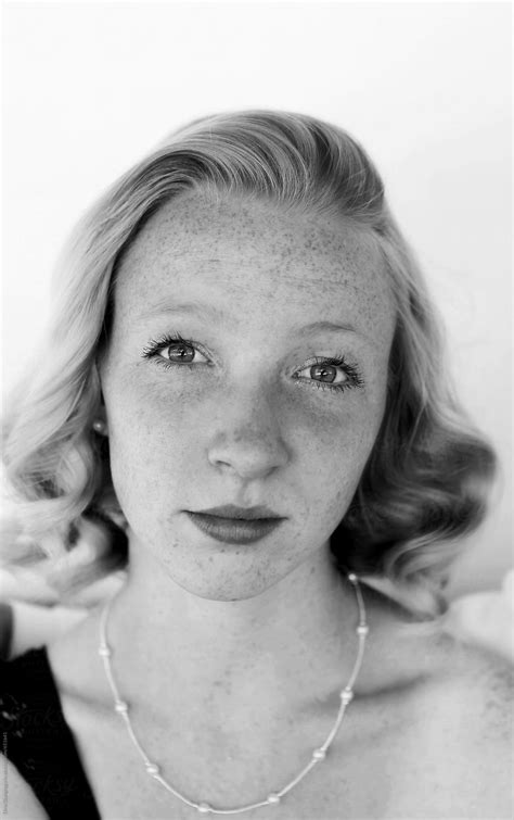 Portrait Of Teen Girl With Freckles By Dina Marie Giangregorio