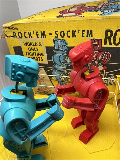Vintage Marx 1966 Rock’em Sock’em Robots All Original With Box Works Great Ebay