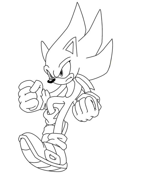 Super Sonic Computer Lineart By Nothing111111 On Deviantart
