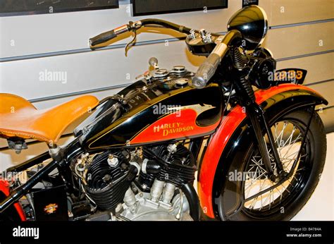 1933 Harley Davidson On Display At The Companies New Museum In