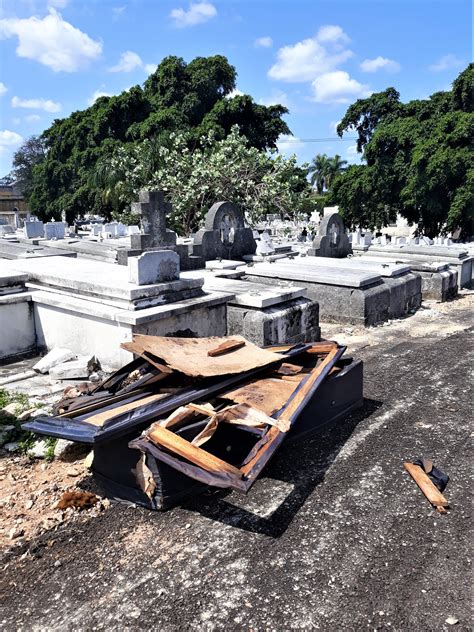 Broken Coffin In The Necropolis In Havana Outdoor Decor Outdoor