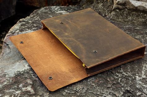 Personalized Vintage Leather Document Holder Case Folder A4 Etsy