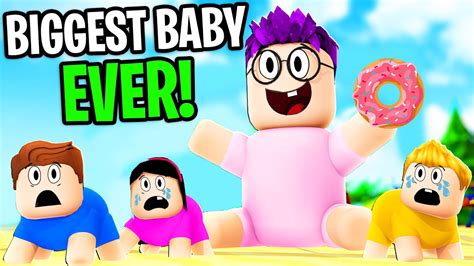 Can We Be The Biggest Baby Ever In Roblox Baby Simulator Youtube