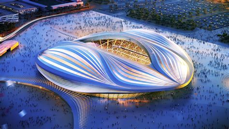 Al Wakrah El Estadio De La Final Del Mundial De Catar 2022 Con Sello Español En Forma De