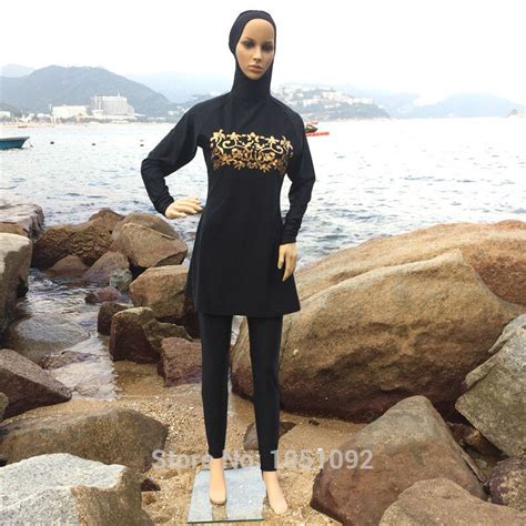 5pcs Full Coverage Modest Muslim Swimwear Islamic Swimsuit For Women Arab Beach Wear Muslim