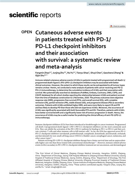 Pdf Cutaneous Adverse Events In Patients Treated With Pd 1pd L1