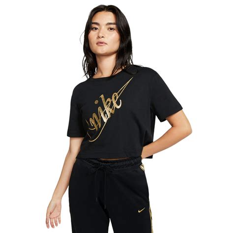 Nike essential leggings 2.0 women's • grey/white $45.00. Nike Sportswear Glitter Womens Crop T-Shirt - Black/Gold | Sportitude Running