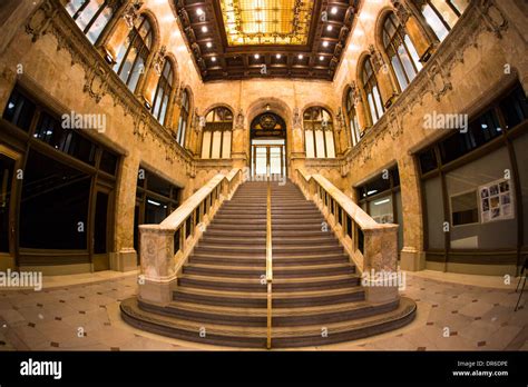 Beautiful Lobby Interior With Staircase In Historic Chrysler Building