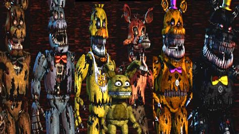 Five Nights At Freddys 4 All Animatronics Secret Nightmare