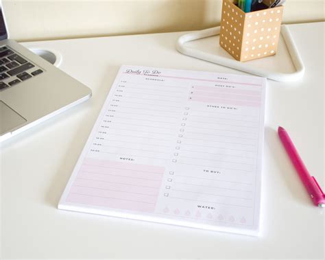 Daily Planner Notepad Desk Pad Planner To Do List Notepad Etsy UK