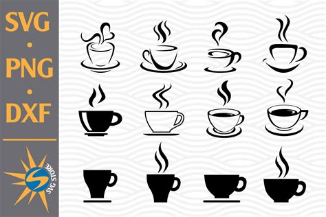 Coffee Cup SVG, PNG, DXF Digital Files Include (762070) | Cut Files