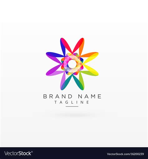 Creative Abstract Vibrant Logo Design Royalty Free Vector