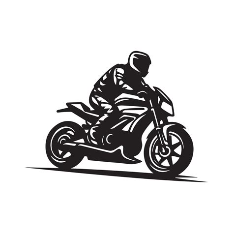 Motorcycle Racing Image Vector Motorcycle Silhouette Vector 34715812