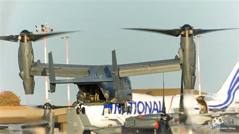 📍raf Mildenhall A Cv 22 Osprey Lands At Sunset October 2022 Youtube