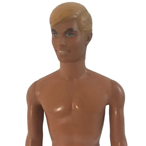 Vintage Malibu Ken S Doll Barbie Sun Tan Beach Blond Molded Hair