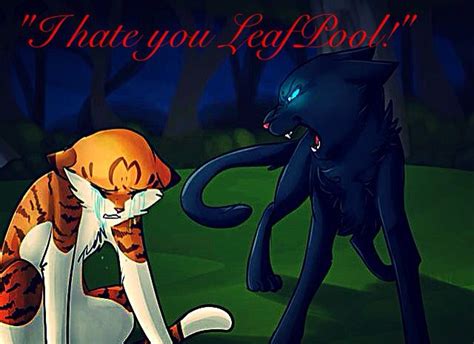 I Hate You Leafpool Crowfeather Omg I Love This One Warrior Cats Art Warrior Cat