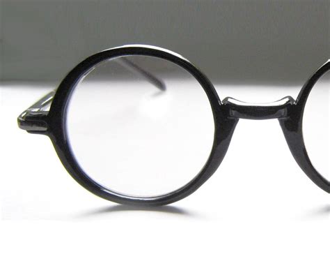 Vintage 80 S Round Black Eyeglass Frames