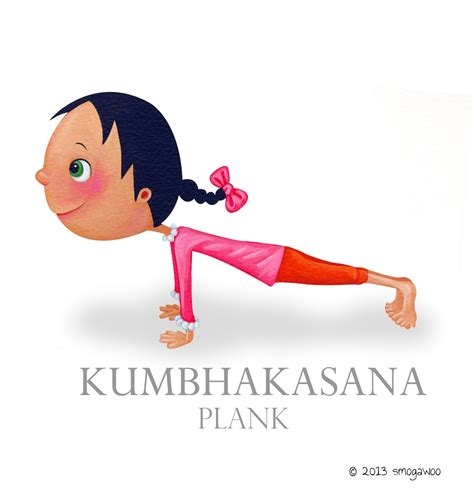 Kumbhakasana Plank Yoga Para Crianças Exercícios De Yoga Ioga