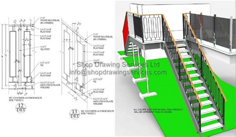 Steel Railing Deck Shop Drawings