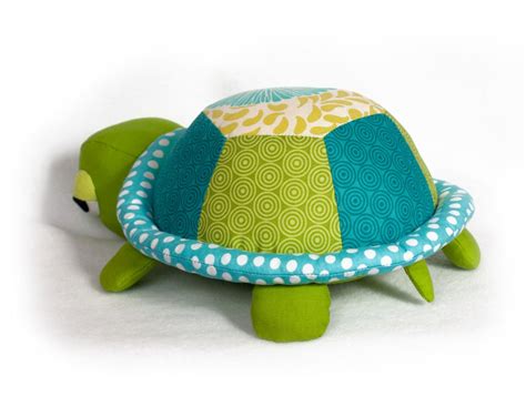 Stuffed Turtle Sewing Pattern Tortoise Quilt Plush Soft Toy Fabric