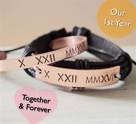 This would make such a wonderful gift for a couple. Anniversary bracelet for couples, our 1st year anniversary ...