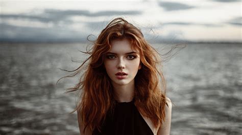 Women Model Face Redhead Nature Outdoors Aleksey Trifonov Frontal View