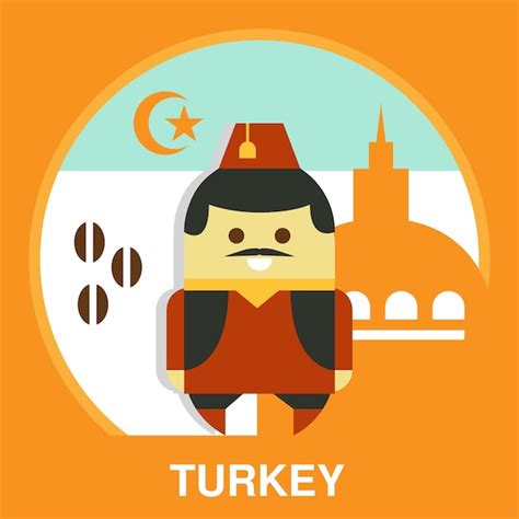 Premium Vector Turkish Man In National Costume Illustration