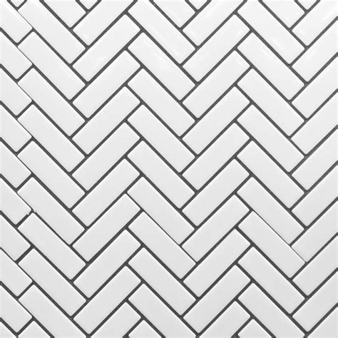 White Herringbone Porcelain Mosaic Herringbone Tile Floors