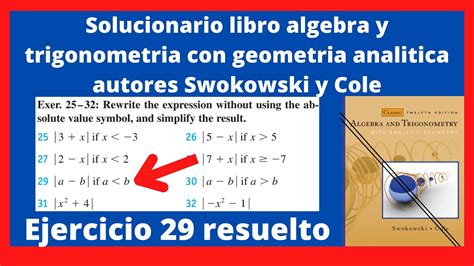 Ejercicio 29 Resuelto Libro Algebra Y Trigonometria Con Geometria