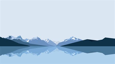 7680x4320 Minimalist Blue Mountains 8k 8k Hd 4k Wallpapers Images
