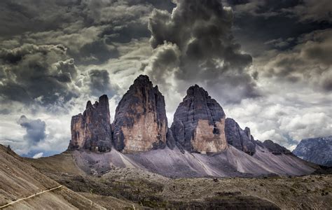 Mountains Sky Italy Dolomites Mountains Wallpapers Hd