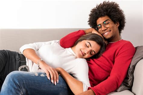 Free Photo Portrait Of Interracial Couple At Home