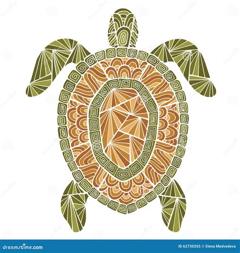 Stylized Turtle Style Zentangle Stock Vector Illustration Of Nature
