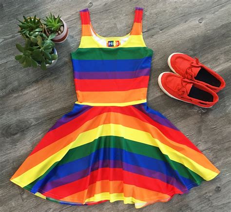 Rainbow Dress Women Pride Clothing Pride Gay Pride Lesbian Pride Rainbow Skater Dress 2x Skater