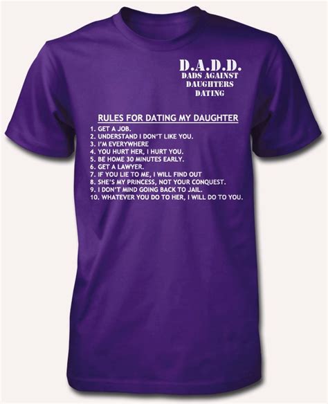 Dads Against Daughter Dating Rules Bnwt Adult T Shirt S Xxl Personalised Ebay