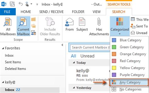 How To View Messages All Items By Categories In Outlook