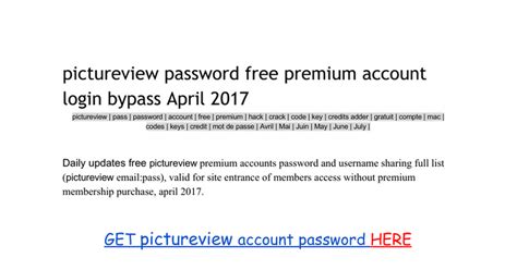 Pictureview Password Free Premium Account Login Bypass April
