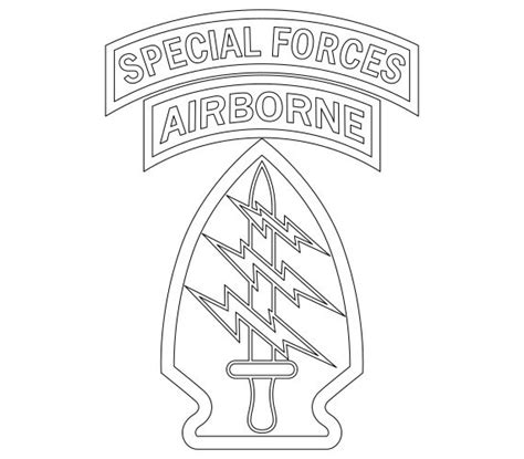 Us Army Special Forces With Sf Tab Patch Vector Files Dxf Eps Etsy