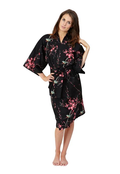 A Plum And Warbler Short Cotton Kimono In 2021 Womens Kimono Cotton