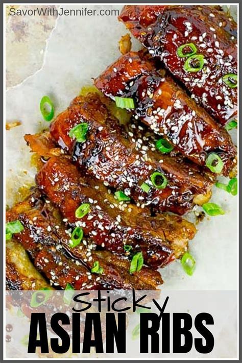 sticky asian baked pork ribs recipe baked pork ribs baked pork pork rib recipes