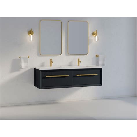 Kohler Enivo 60 In Gloss Black Bathroom Vanity Base Cabinet Without Top
