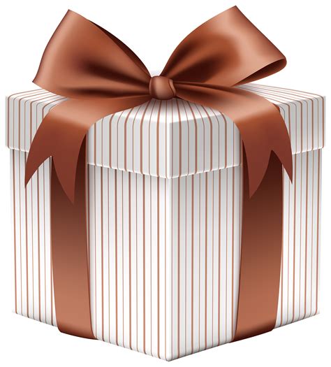 Our plain shipping boxes are ready to ship out within 2 business days. Gift Box with Brown Bow PNG Clipart Image | Gallery ...