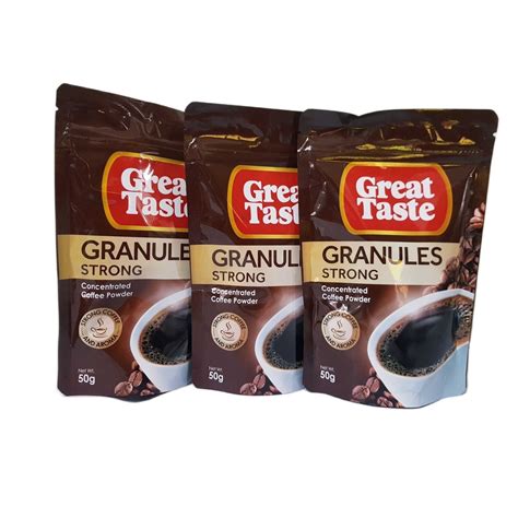 Great Taste Granules Strong Coffee Fresh Lock Pack Pack Of 3 X 50 Grams Shopee Philippines